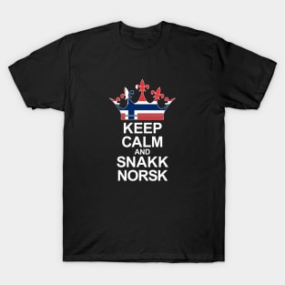 Keep Calm And Snakk Norsk (Norge) T-Shirt